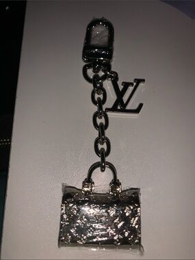 Monogram fashion bag/purse charm keychain
